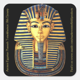 Oud-Egyptische farao Toetanchamon 18e Dynastie Vierkante Sticker
