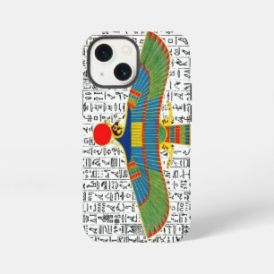 Oud Egyptische God Horus Hiërogliefen Ontwerp iPhone 13 Mini Hoesje