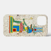 Oud-Egyptische God Sobek hiërogliefen ontwerp Case-Mate iPhone Case (Achterkant (horizontaal))