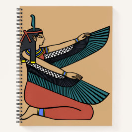 Oud-Egyptische Isis Gouden Reliëf Kunst Notitieboe Notitieboek
