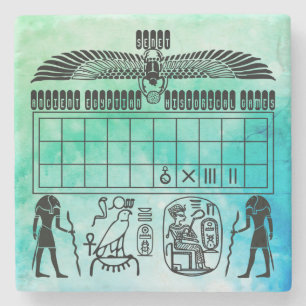 Oud-Egyptische Senetraad Stenen Onderzetter