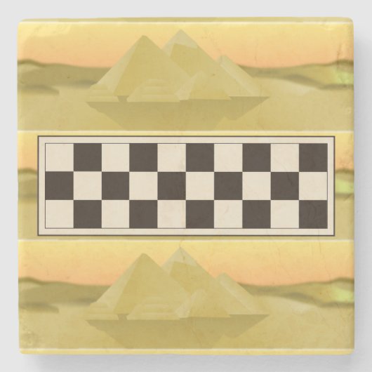 Oud-Egyptische Senetraad Stenen Onderzetter (Voorkant)