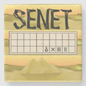 Oud-Egyptische Senetraad Stenen Onderzetter (Voorkant)