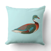 Oud-Egyptische Teal Eend Illustratie Kussensloop