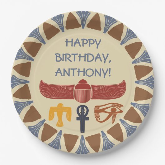 Oud-Egyptische themafeest Papieren Bordje (Voorkant)