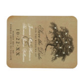  oud eiken boom bruiloft bewaar de datum magneet (Horizontaal)