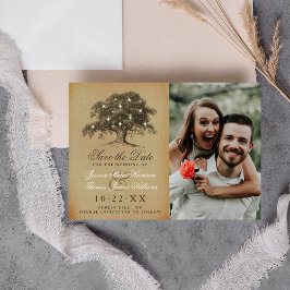  oud eiken boom foto bruiloft save the date