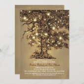 oud eiken boom rustiek repetitie diner kaart (Voorkant / Achterkant)