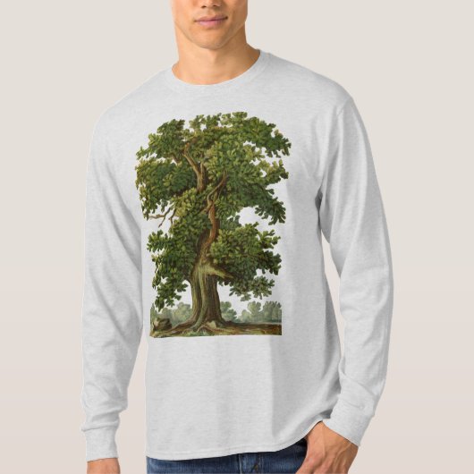 oud eiken boom tuinieren tshirt (Voorkant)