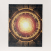 Oud elektrisch patroon in de ruimte van het zwarte legpuzzel (Verticaal)