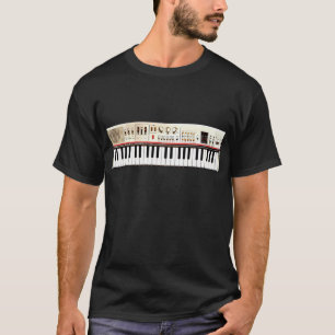 Oud elektrisch toetsenbord t-shirt