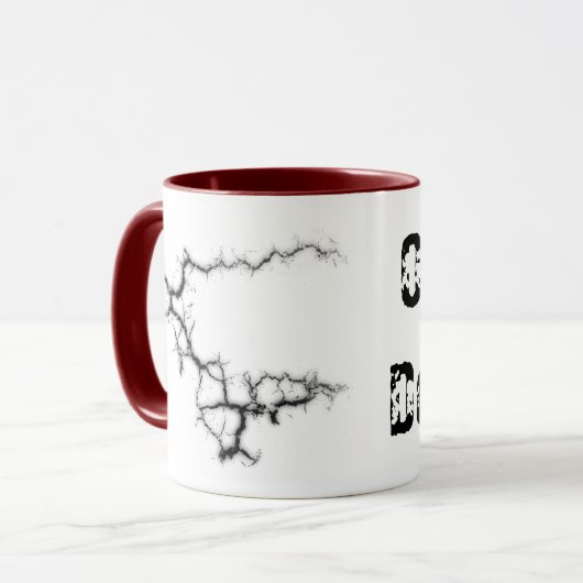 Oud en decrepit mok (Voorkant links)