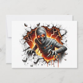 Oud en Griezelig Mummie Skelet Breekt Door Kaart