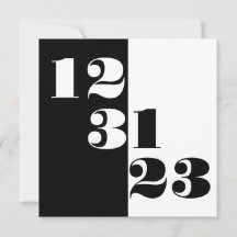 Oud en Nieuw 2023 123123 B&W Square uitnodiging