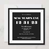 Oud en Nieuw 2023 123123 B&W Square uitnodiging (Achterkant)