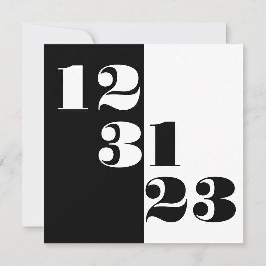 Oud en Nieuw 2023 123123 B&W Square uitnodiging (Voorkant)