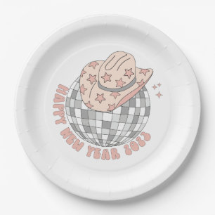 Oud en nieuw 2023 Retro Disco Cowboy Papieren Bord