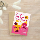 Oud en Nieuw 2025 Kinder feestuitnodiging Kaart