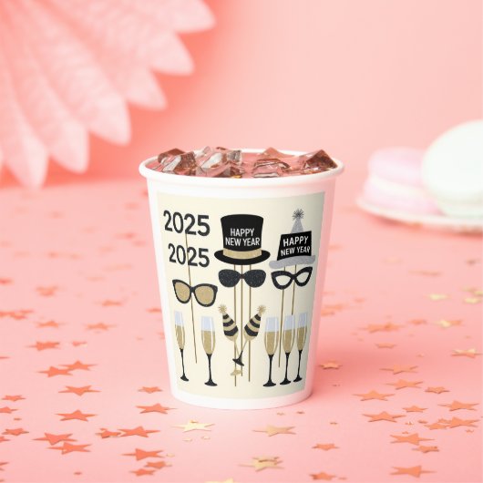 Oud en Nieuw 2025 Papieren Bekers (Insitu)