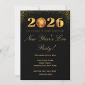 Oud en nieuw 2026 feest kaart (Voorkant)