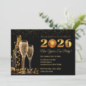 Oud en nieuw 2026 feest kaart (Staand voorkant)