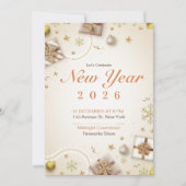 Oud en Nieuw 2026 Feest Uitnodiging Poster | Aftel (Voorkant)