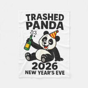 Oud en Nieuw 2026 Trashed Panda Premium Fleece Deken