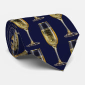 Oud en Nieuw Champagne Feest Stropdas (Opgerold)