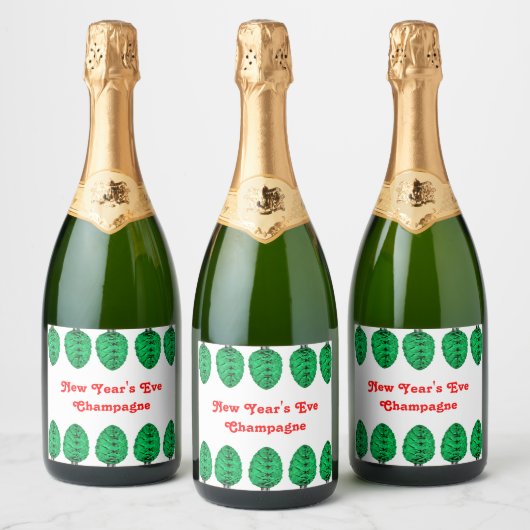 Oud en Nieuw Champagne Flessenlabel Sparkling Wijnetiket (Flessen)