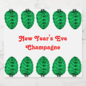 Oud en Nieuw Champagne Flessenlabel Sparkling Wijnetiket (Enkel label)