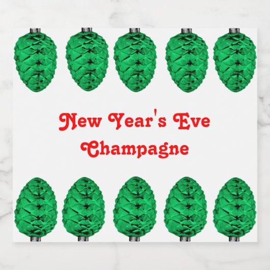 Oud en Nieuw Champagne Flessenlabel Sparkling Wijnetiket (Enkel label)