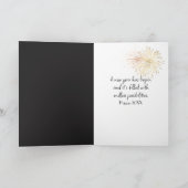 Oud en Nieuw Champagne Toast en Maan Feestdagen Kaart (Binnen)