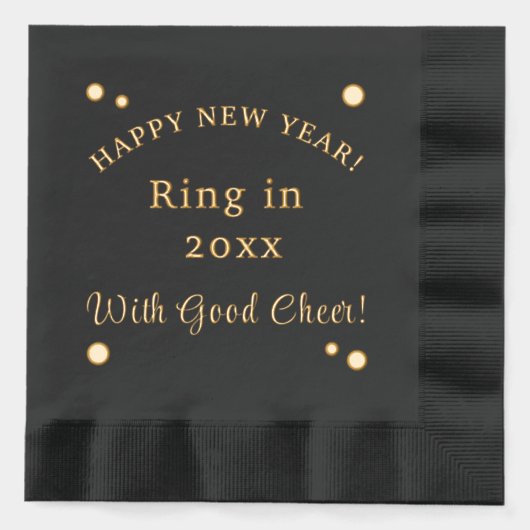 Oud en Nieuw Cheer Folie Servetten (Voorkant)