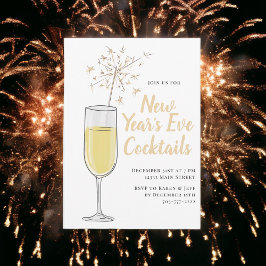 Oud en Nieuw Cocktailparty / Champagneglas Kaart