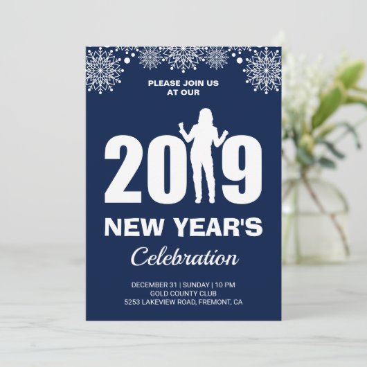 Oud en Nieuw-feest 2019 Kaart (Staand voorkant)