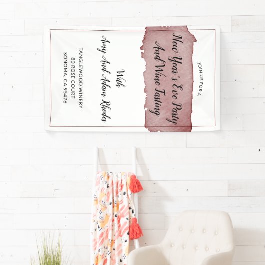 Oud en Nieuw feest en wijnproeverij Spandoek (Insitu)