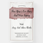 Oud en Nieuw feest en wijnproeverij Spandoek (Verticaal)