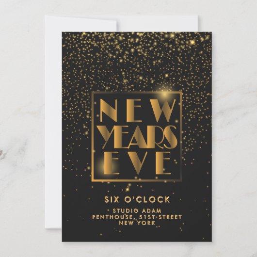 Oud en Nieuw Feest Evenement Details Aankondiging (Voorkant)