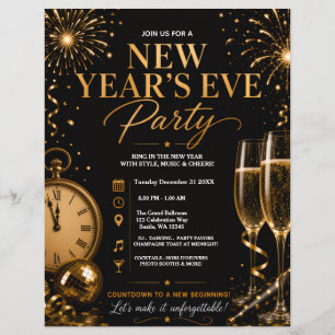Oud en Nieuw-feest Flyer