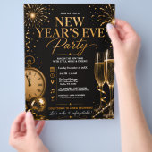 Oud en Nieuw-feest Flyer (Hand)