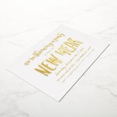 Oud en Nieuw-feest Folie Uitnodiging (Gedraaid)