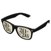 Oud en Nieuw Feest Goud Retro Zonnebril (Gekanteld)