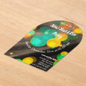 Oud en nieuw feest multicolor acryl uitnodigingen (Laagn)
