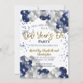 Oud en Nieuw-feest Navy Ballonnen Kaart (Voorkant)