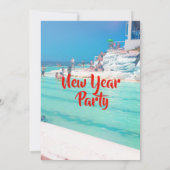 Oud en Nieuw Feest op het Strand Kaart (Achterkant)