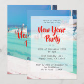 Oud en Nieuw Feest op het Strand Kaart (Voorkant / Achterkant)