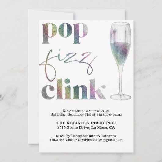 Oud en Nieuw Feest Regenboog Sparkle Cheers Kaart (Voorkant)