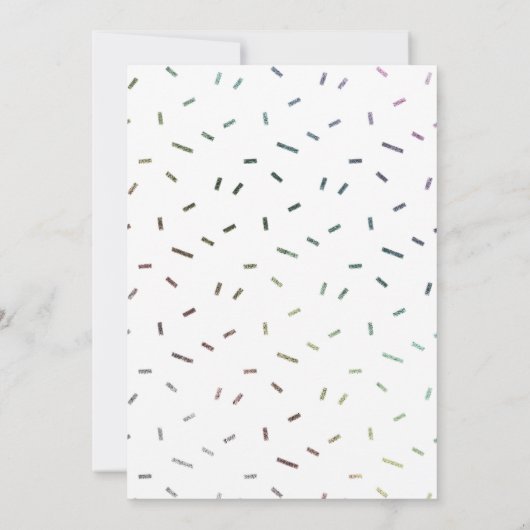 Oud en Nieuw Feest Regenboog Sparkle Cheers Kaart (Achterkant)