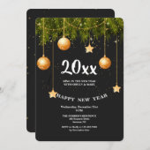 Oud en Nieuw Feest Uitnodiging (Voorkant / Achterkant)