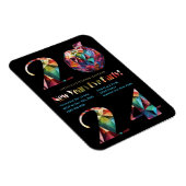 Oud en Nieuw Feest Uitnodiging-Kleurrijk- Magneet (Rechterzijde)